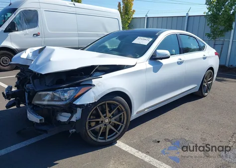2015 Hyundai Genesis 5.0 from USA, damaged, VIN KMHGN4JF5FU021451